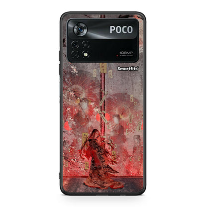 Xiaomi Poco X4 Pro 5G Nezuko Kamado θήκη από τη Smartfits με σχέδιο στο πίσω μέρος και μαύρο περίβλημα | Smartphone case with colorful back and black bezels by Smartfits