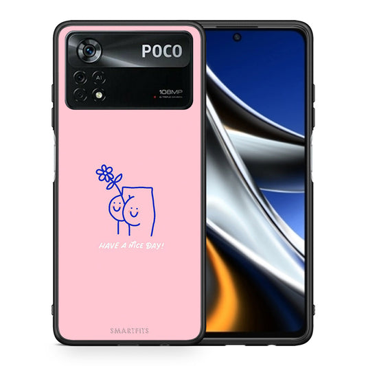 Θήκη Xiaomi Poco X4 Pro 5G Nice Day από τη Smartfits με σχέδιο στο πίσω μέρος και μαύρο περίβλημα | Xiaomi Poco X4 Pro 5G Nice Day case with colorful back and black bezels