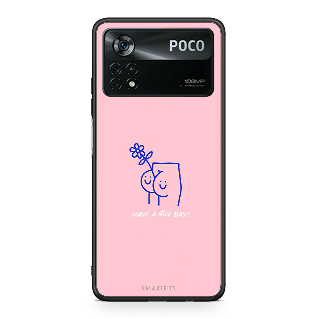 Xiaomi Poco X4 Pro 5G Nice Day θήκη από τη Smartfits με σχέδιο στο πίσω μέρος και μαύρο περίβλημα | Smartphone case with colorful back and black bezels by Smartfits