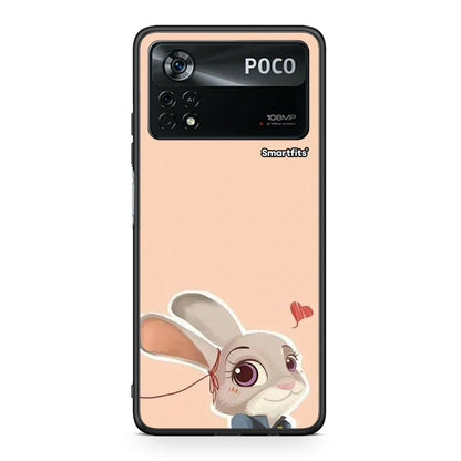 Xiaomi Poco X4 Pro 5G Nick Wilde And Judy Hopps Love 2 θήκη από τη Smartfits με σχέδιο στο πίσω μέρος και μαύρο περίβλημα | Smartphone case with colorful back and black bezels by Smartfits