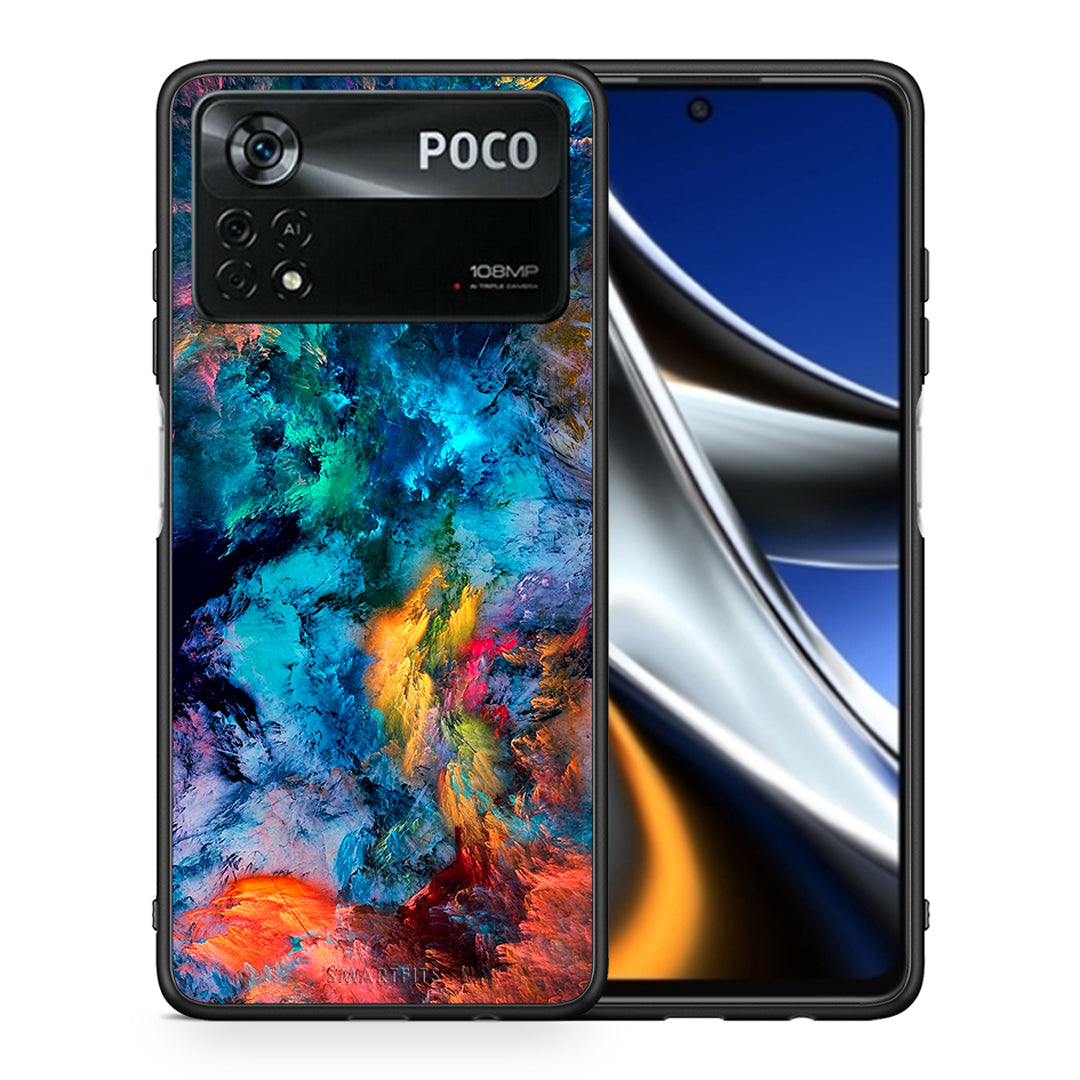 Θήκη Xiaomi Poco X4 Pro 5G Crayola Paint από τη Smartfits με σχέδιο στο πίσω μέρος και μαύρο περίβλημα | Xiaomi Poco X4 Pro 5G Crayola Paint case with colorful back and black bezels