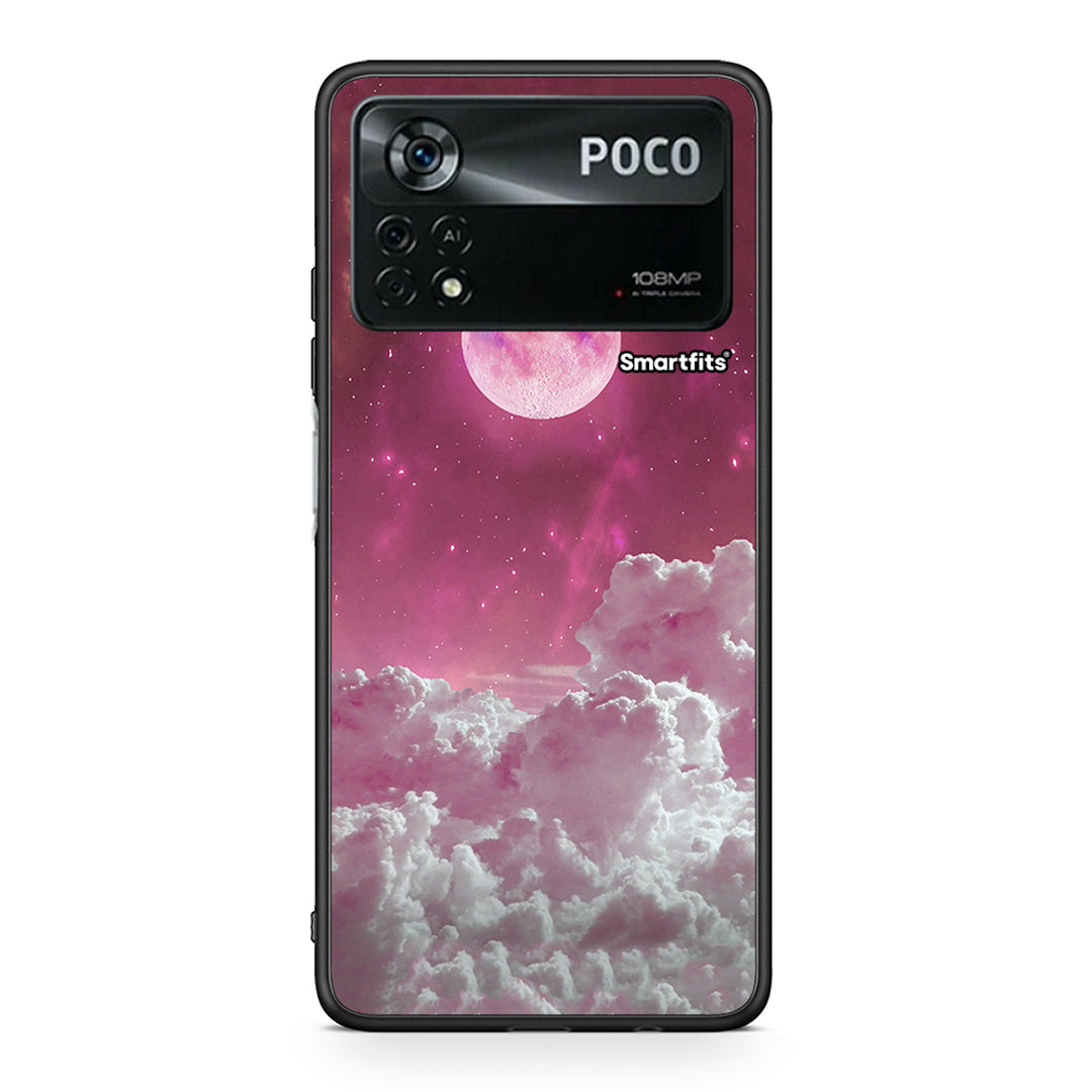 Xiaomi Poco X4 Pro 5G Pink Moon Θήκη από τη Smartfits με σχέδιο στο πίσω μέρος και μαύρο περίβλημα | Smartphone case with colorful back and black bezels by Smartfits