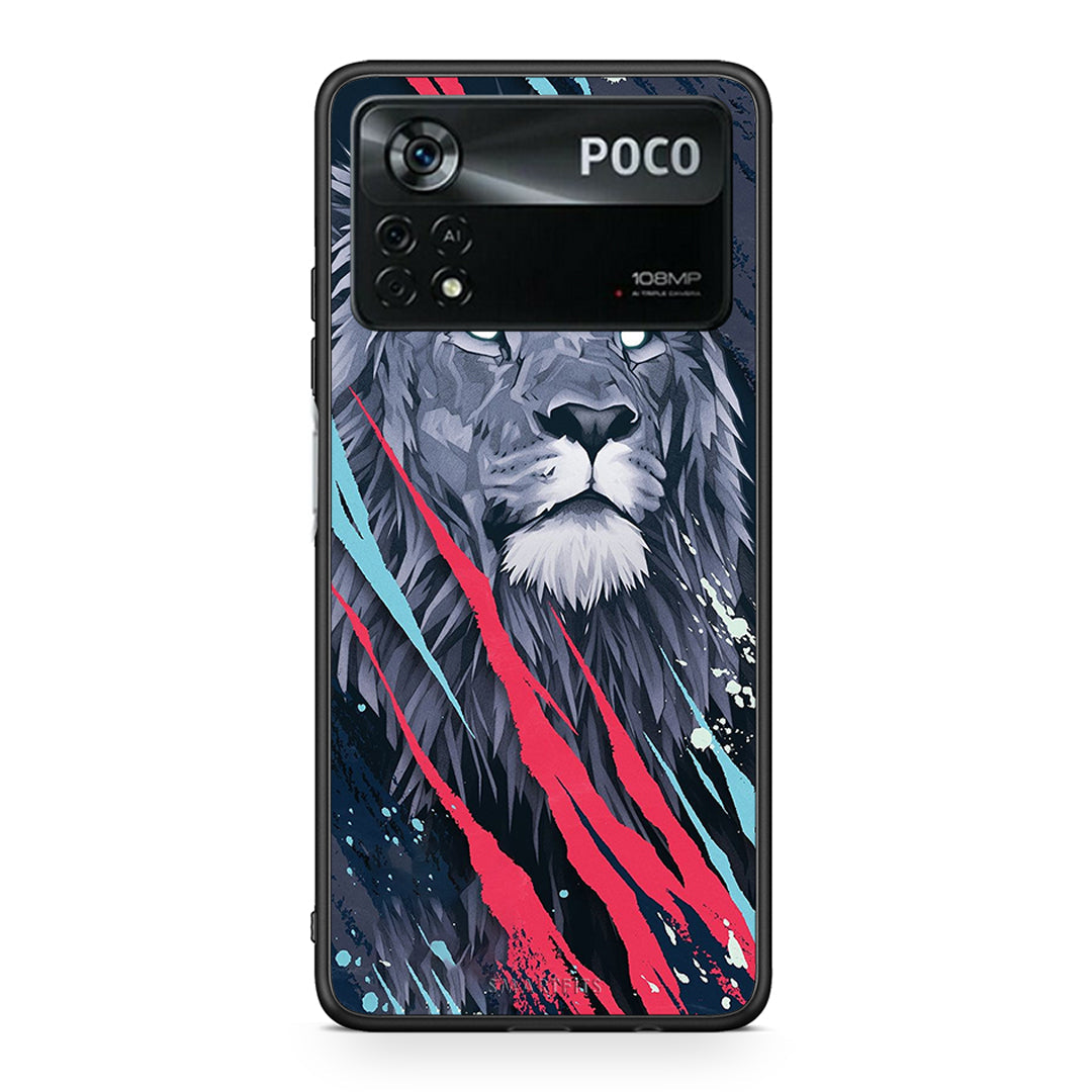4 - Xiaomi Poco X4 Pro 5G Lion Designer PopArt case, cover, bumper