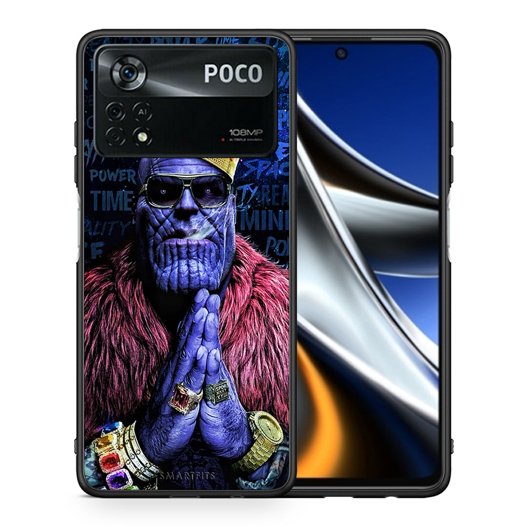 Θήκη Xiaomi Poco X4 Pro 5G Thanos PopArt από τη Smartfits με σχέδιο στο πίσω μέρος και μαύρο περίβλημα | Xiaomi Poco X4 Pro 5G Thanos PopArt case with colorful back and black bezels