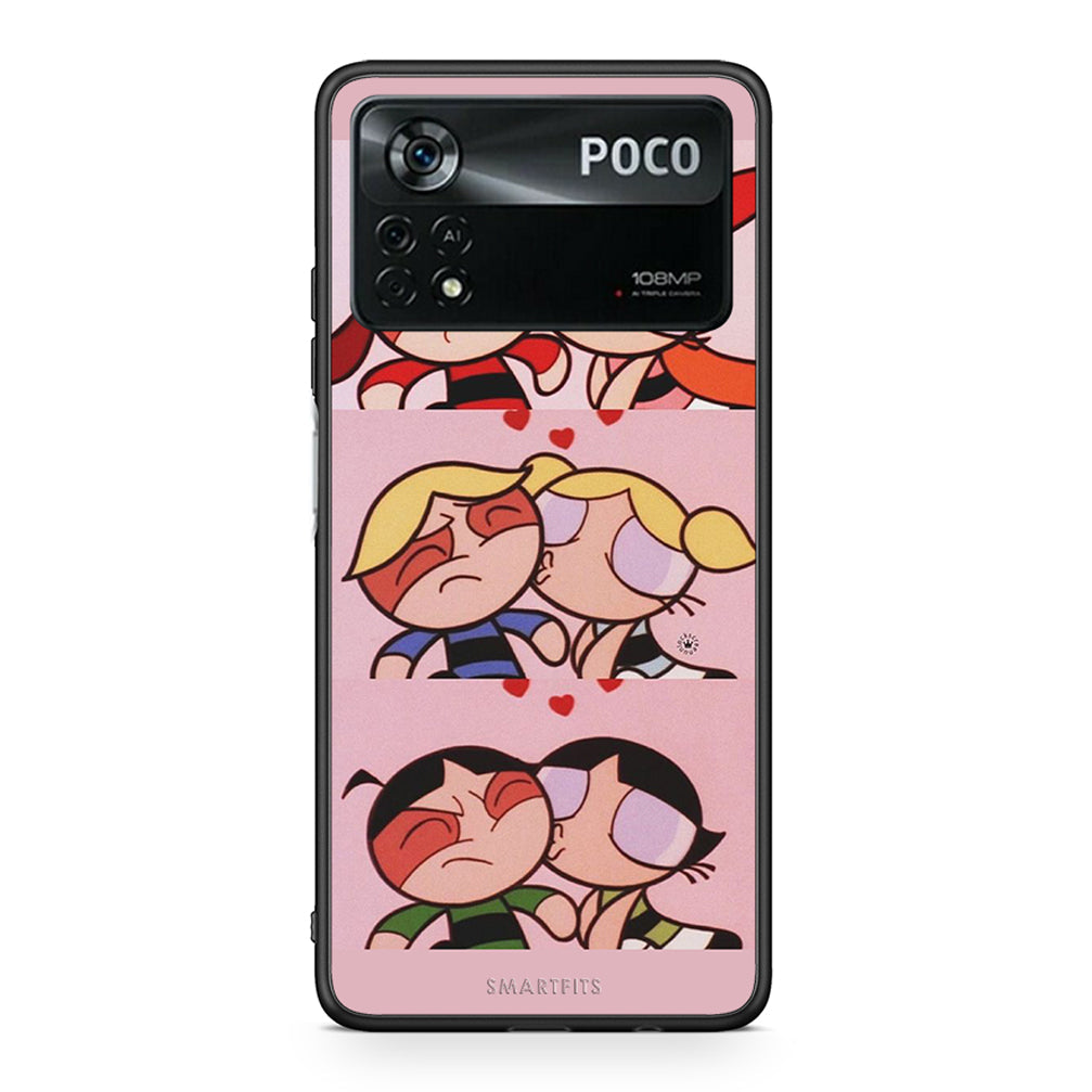 Xiaomi Poco X4 Pro 5G Puff Love Θήκη Αγίου Βαλεντίνου από τη Smartfits με σχέδιο στο πίσω μέρος και μαύρο περίβλημα | Smartphone case with colorful back and black bezels by Smartfits