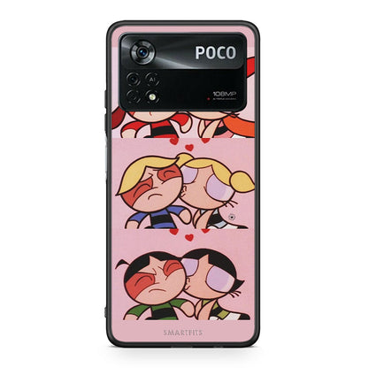 Xiaomi Poco X4 Pro 5G Puff Love Θήκη Αγίου Βαλεντίνου από τη Smartfits με σχέδιο στο πίσω μέρος και μαύρο περίβλημα | Smartphone case with colorful back and black bezels by Smartfits