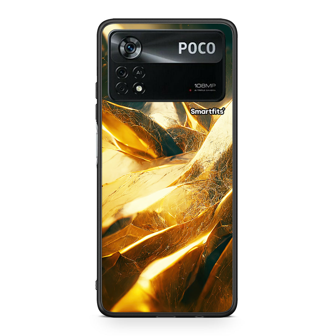 Xiaomi Poco X4 Pro 5G Real Gold θήκη από τη Smartfits με σχέδιο στο πίσω μέρος και μαύρο περίβλημα | Smartphone case with colorful back and black bezels by Smartfits