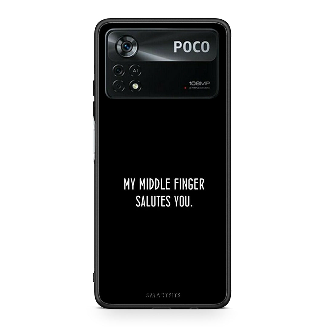 Xiaomi Poco X4 Pro 5G Salute θήκη από τη Smartfits με σχέδιο στο πίσω μέρος και μαύρο περίβλημα | Smartphone case with colorful back and black bezels by Smartfits