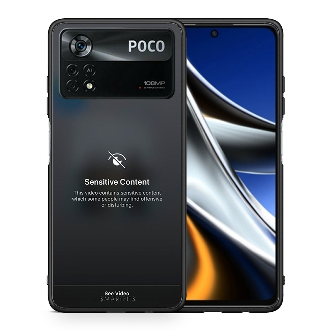 Θήκη Xiaomi Poco X4 Pro 5G Sensitive Content από τη Smartfits με σχέδιο στο πίσω μέρος και μαύρο περίβλημα | Xiaomi Poco X4 Pro 5G Sensitive Content case with colorful back and black bezels