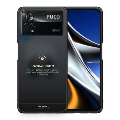 Θήκη Xiaomi Poco X4 Pro 5G Sensitive Content από τη Smartfits με σχέδιο στο πίσω μέρος και μαύρο περίβλημα | Xiaomi Poco X4 Pro 5G Sensitive Content case with colorful back and black bezels