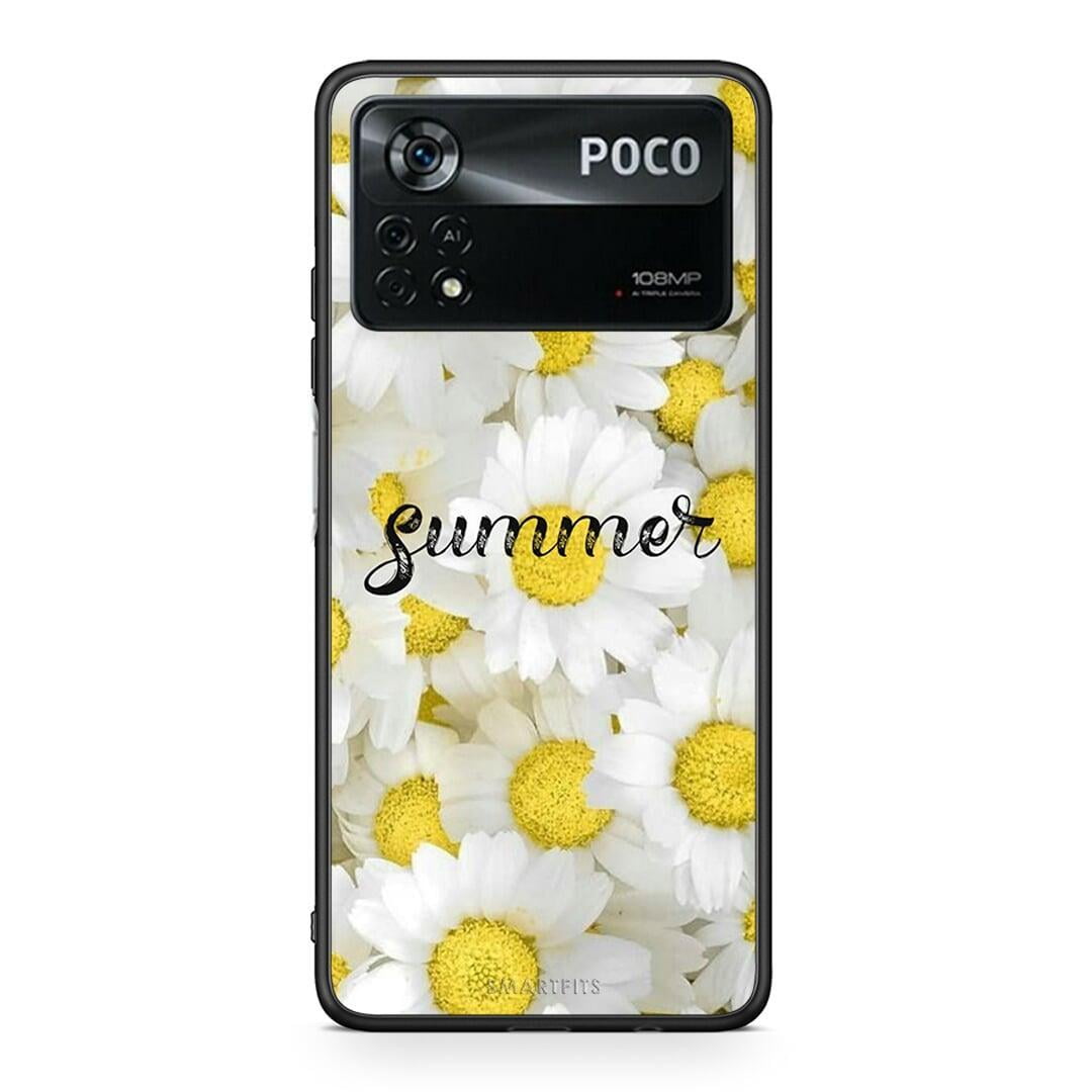 Xiaomi Poco X4 Pro 5G Summer Daisies Θήκη από τη Smartfits με σχέδιο στο πίσω μέρος και μαύρο περίβλημα | Smartphone case with colorful back and black bezels by Smartfits