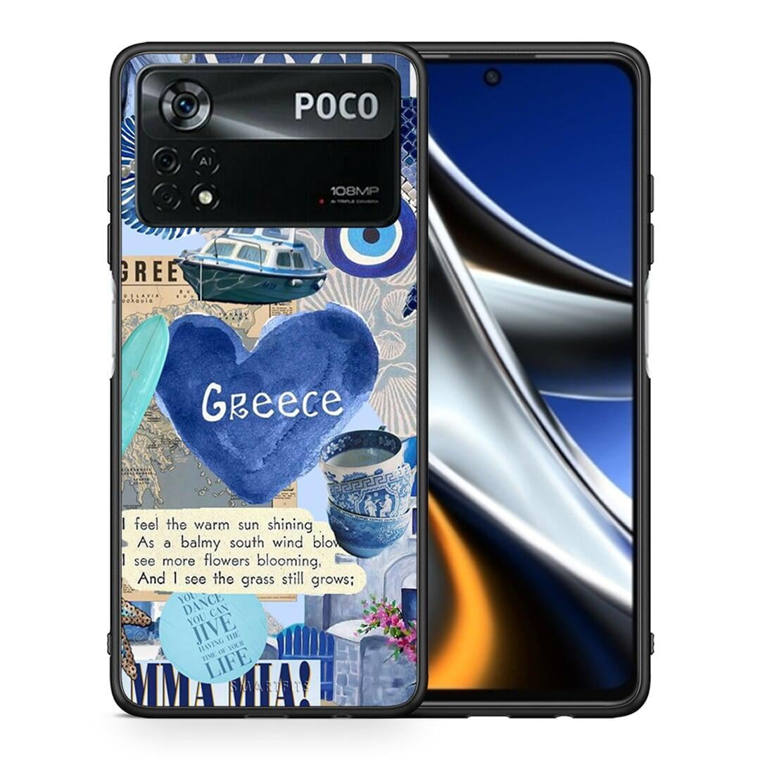 Θήκη Xiaomi Poco X4 Pro 5G Summer In Greece από τη Smartfits με σχέδιο στο πίσω μέρος και μαύρο περίβλημα | Xiaomi Poco X4 Pro 5G Summer In Greece case with colorful back and black bezels