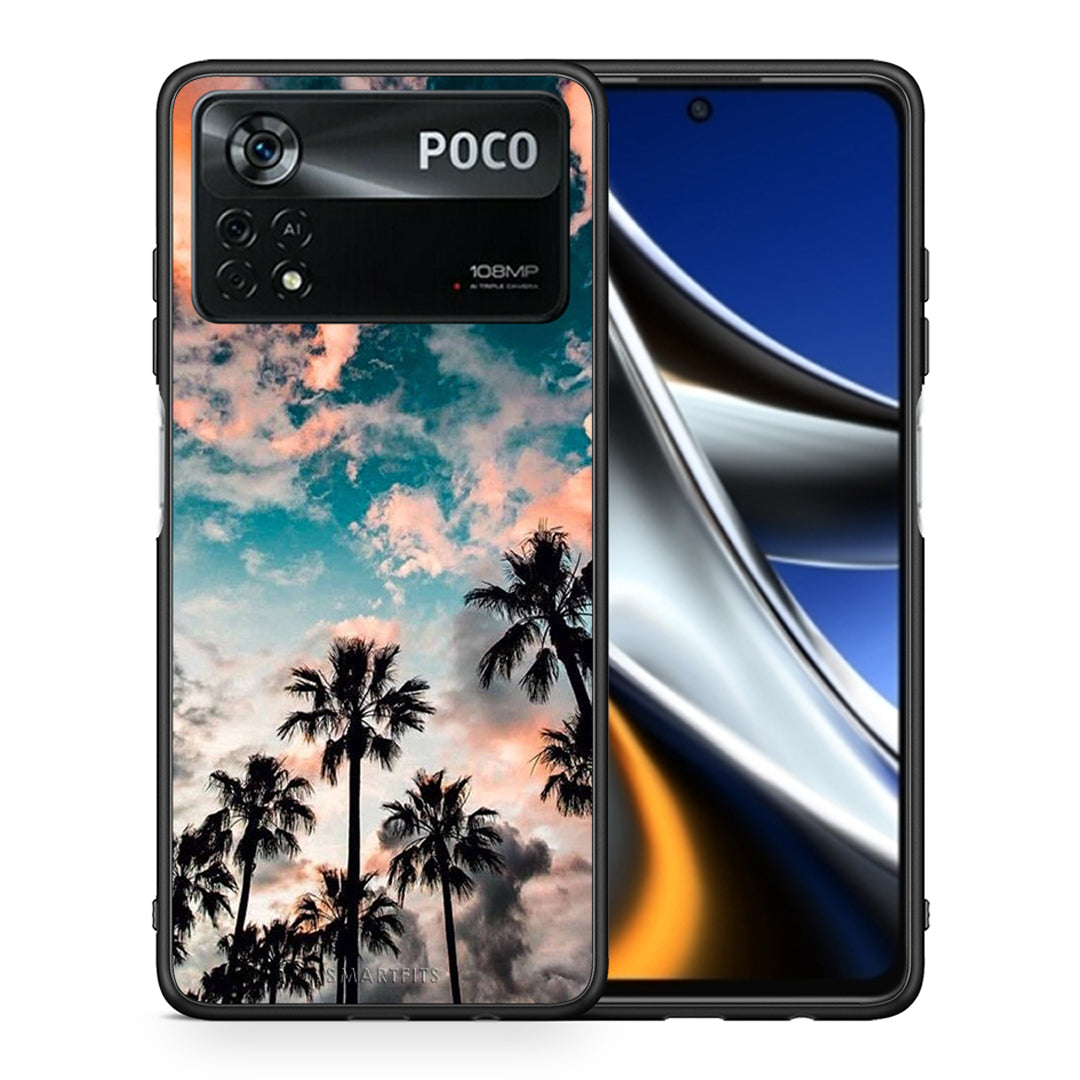 Θήκη Xiaomi Poco X4 Pro 5G Sky Summer από τη Smartfits με σχέδιο στο πίσω μέρος και μαύρο περίβλημα | Xiaomi Poco X4 Pro 5G Sky Summer case with colorful back and black bezels
