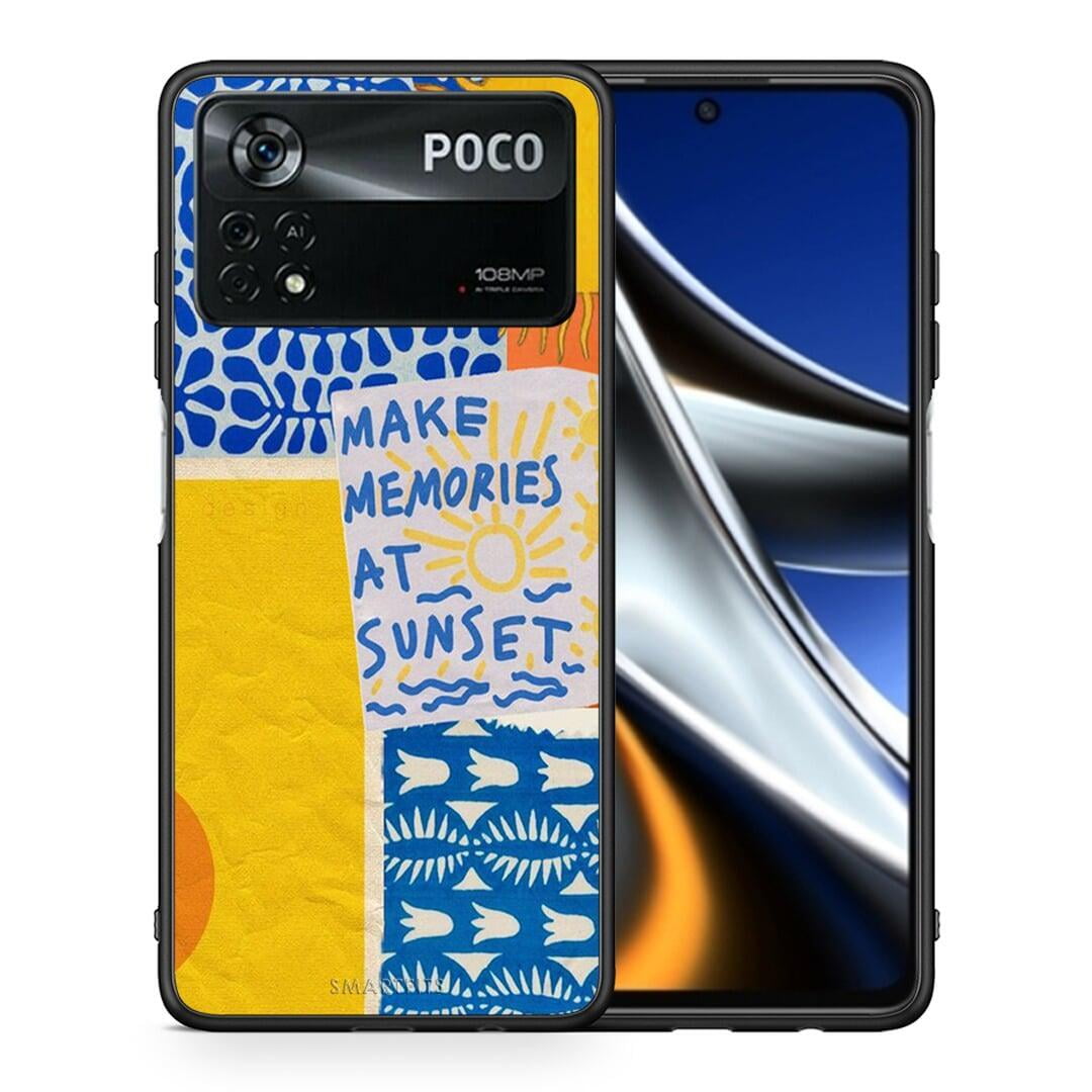Θήκη Xiaomi Poco X4 Pro 5G Sunset Memories από τη Smartfits με σχέδιο στο πίσω μέρος και μαύρο περίβλημα | Xiaomi Poco X4 Pro 5G Sunset Memories case with colorful back and black bezels