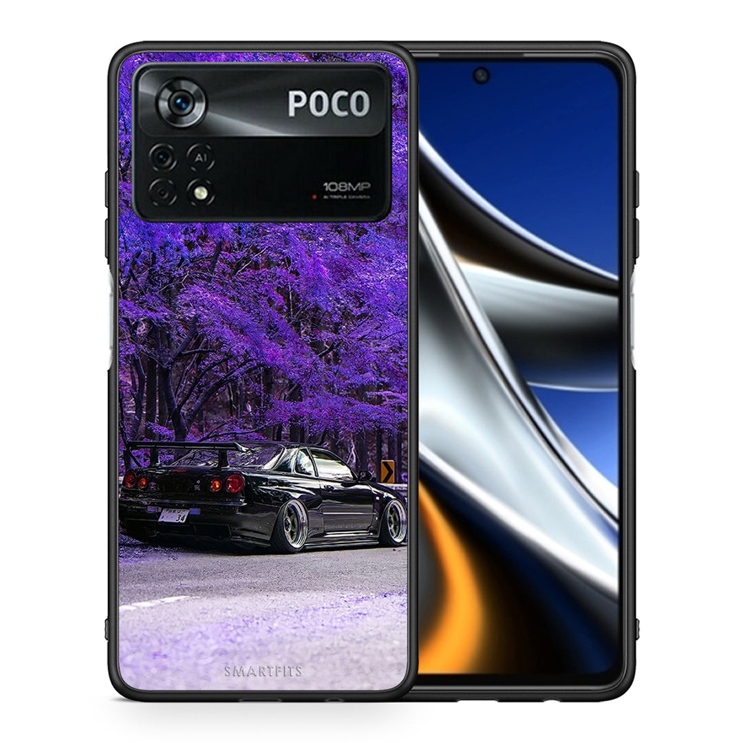 Θήκη Αγίου Βαλεντίνου Xiaomi Poco X4 Pro 5G Super Car από τη Smartfits με σχέδιο στο πίσω μέρος και μαύρο περίβλημα | Xiaomi Poco X4 Pro 5G Super Car case with colorful back and black bezels