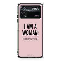 Thumbnail for Xiaomi Poco X4 Pro 5G Superpower Woman θήκη από τη Smartfits με σχέδιο στο πίσω μέρος και μαύρο περίβλημα | Smartphone case with colorful back and black bezels by Smartfits