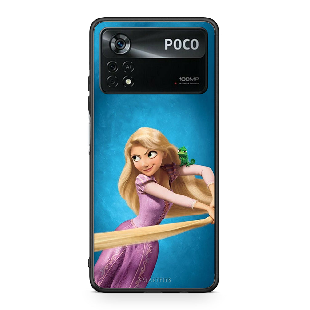 Xiaomi Poco X4 Pro 5G Tangled 2 Θήκη Αγίου Βαλεντίνου από τη Smartfits με σχέδιο στο πίσω μέρος και μαύρο περίβλημα | Smartphone case with colorful back and black bezels by Smartfits