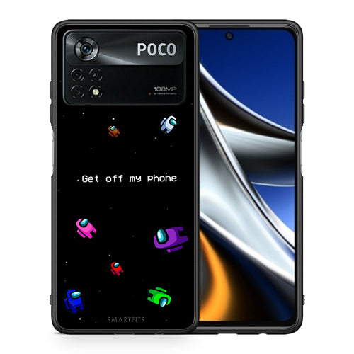 Θήκη Xiaomi Poco X4 Pro 5G AFK Text από τη Smartfits με σχέδιο στο πίσω μέρος και μαύρο περίβλημα | Xiaomi Poco X4 Pro 5G AFK Text case with colorful back and black bezels