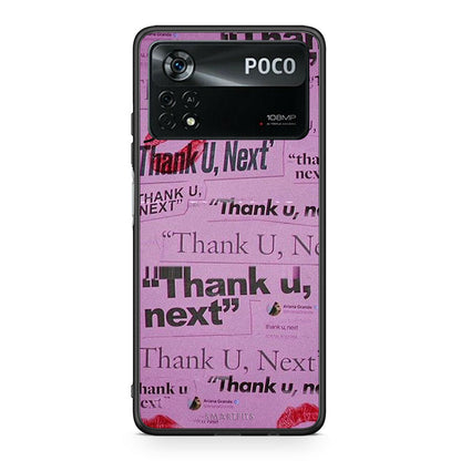 Xiaomi Poco X4 Pro 5G Thank You Next Θήκη Αγίου Βαλεντίνου από τη Smartfits με σχέδιο στο πίσω μέρος και μαύρο περίβλημα | Smartphone case with colorful back and black bezels by Smartfits