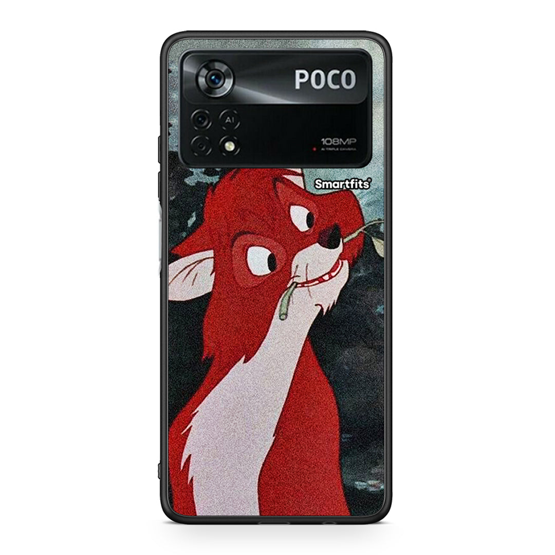 Xiaomi Poco X4 Pro 5G Tod And Vixey Love 1 θήκη από τη Smartfits με σχέδιο στο πίσω μέρος και μαύρο περίβλημα | Smartphone case with colorful back and black bezels by Smartfits