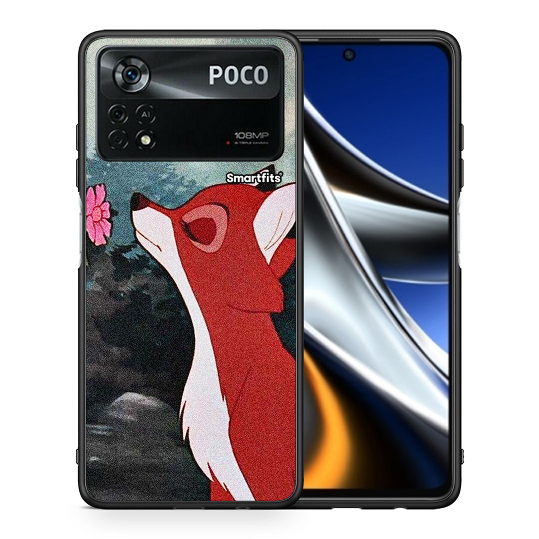 Θήκη Xiaomi Poco X4 Pro 5G Tod And Vixey Love 2 από τη Smartfits με σχέδιο στο πίσω μέρος και μαύρο περίβλημα | Xiaomi Poco X4 Pro 5G Tod And Vixey Love 2 case with colorful back and black bezels