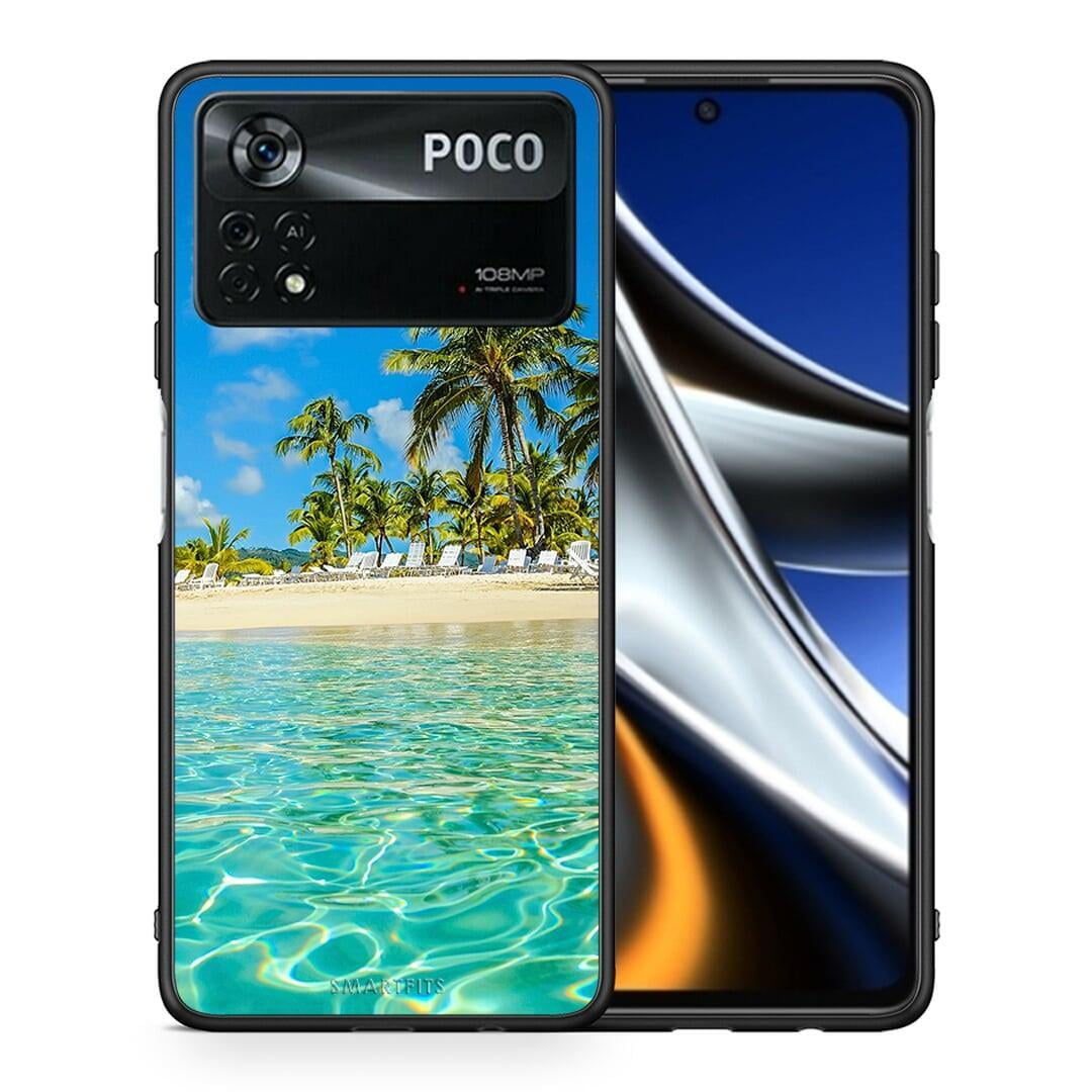 Θήκη Xiaomi Poco X4 Pro 5G Tropical Vibes από τη Smartfits με σχέδιο στο πίσω μέρος και μαύρο περίβλημα | Xiaomi Poco X4 Pro 5G Tropical Vibes case with colorful back and black bezels