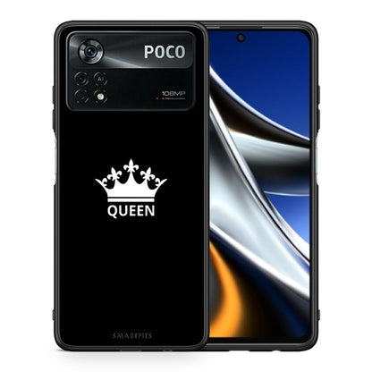 Θήκη Xiaomi Poco X4 Pro 5G Queen Valentine από τη Smartfits με σχέδιο στο πίσω μέρος και μαύρο περίβλημα | Xiaomi Poco X4 Pro 5G Queen Valentine case with colorful back and black bezels