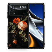 Thumbnail for Θήκη Xiaomi Poco X4 Pro 5G Vintage Roses από τη Smartfits με σχέδιο στο πίσω μέρος και μαύρο περίβλημα | Xiaomi Poco X4 Pro 5G Vintage Roses case with colorful back and black bezels