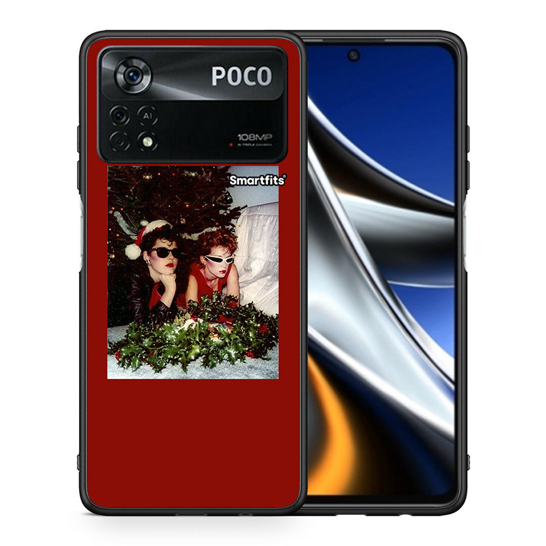 Θήκη Xiaomi Poco X4 Pro 5G Waiting For Xmas από τη Smartfits με σχέδιο στο πίσω μέρος και μαύρο περίβλημα | Xiaomi Poco X4 Pro 5G Waiting For Xmas case with colorful back and black bezels