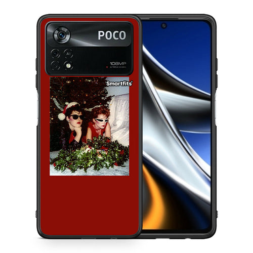 Θήκη Xiaomi Poco X4 Pro 5G Waiting For Xmas από τη Smartfits με σχέδιο στο πίσω μέρος και μαύρο περίβλημα | Xiaomi Poco X4 Pro 5G Waiting For Xmas case with colorful back and black bezels