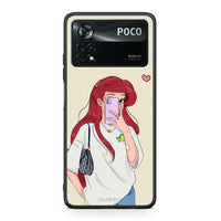 Thumbnail for Xiaomi Poco X4 Pro 5G Walking Mermaid Θήκη από τη Smartfits με σχέδιο στο πίσω μέρος και μαύρο περίβλημα | Smartphone case with colorful back and black bezels by Smartfits