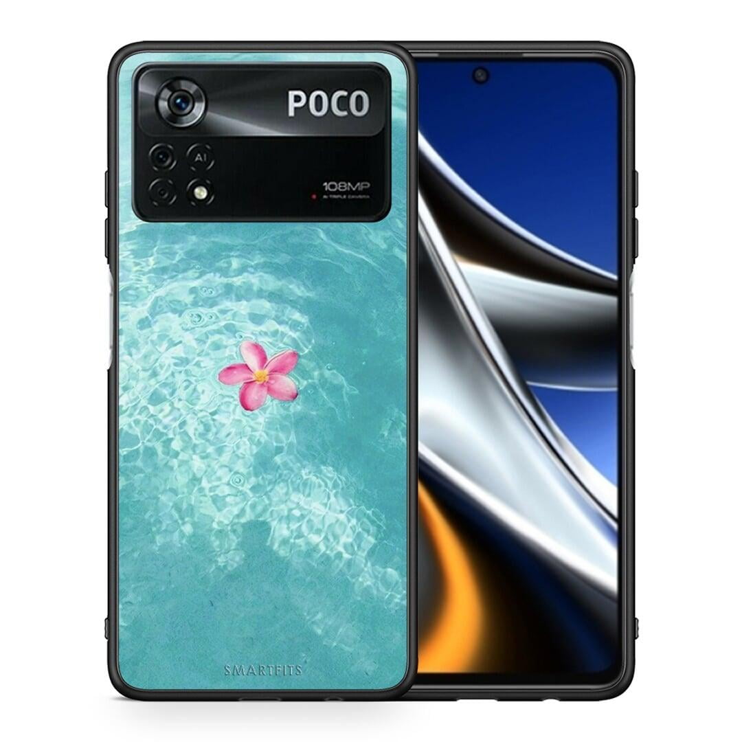Θήκη Xiaomi Poco X4 Pro 5G Water Flower από τη Smartfits με σχέδιο στο πίσω μέρος και μαύρο περίβλημα | Xiaomi Poco X4 Pro 5G Water Flower case with colorful back and black bezels
