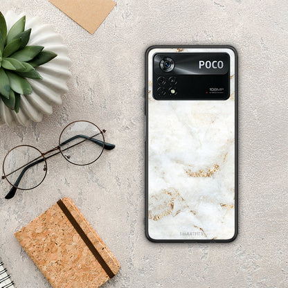 White Gold Marble - Xiaomi Poco X4 Pro 5G θήκη