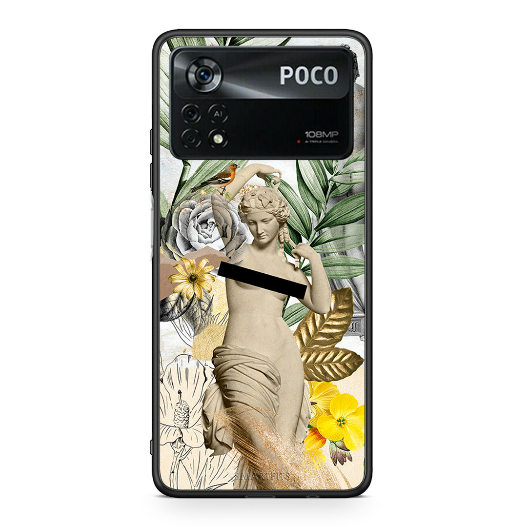 Xiaomi Poco X4 Pro 5G Woman Statue θήκη από τη Smartfits με σχέδιο στο πίσω μέρος και μαύρο περίβλημα | Smartphone case with colorful back and black bezels by Smartfits
