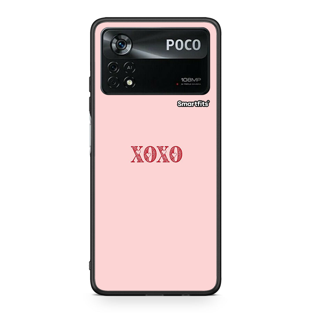 Xiaomi Poco X4 Pro 5G XOXO Love θήκη από τη Smartfits με σχέδιο στο πίσω μέρος και μαύρο περίβλημα | Smartphone case with colorful back and black bezels by Smartfits