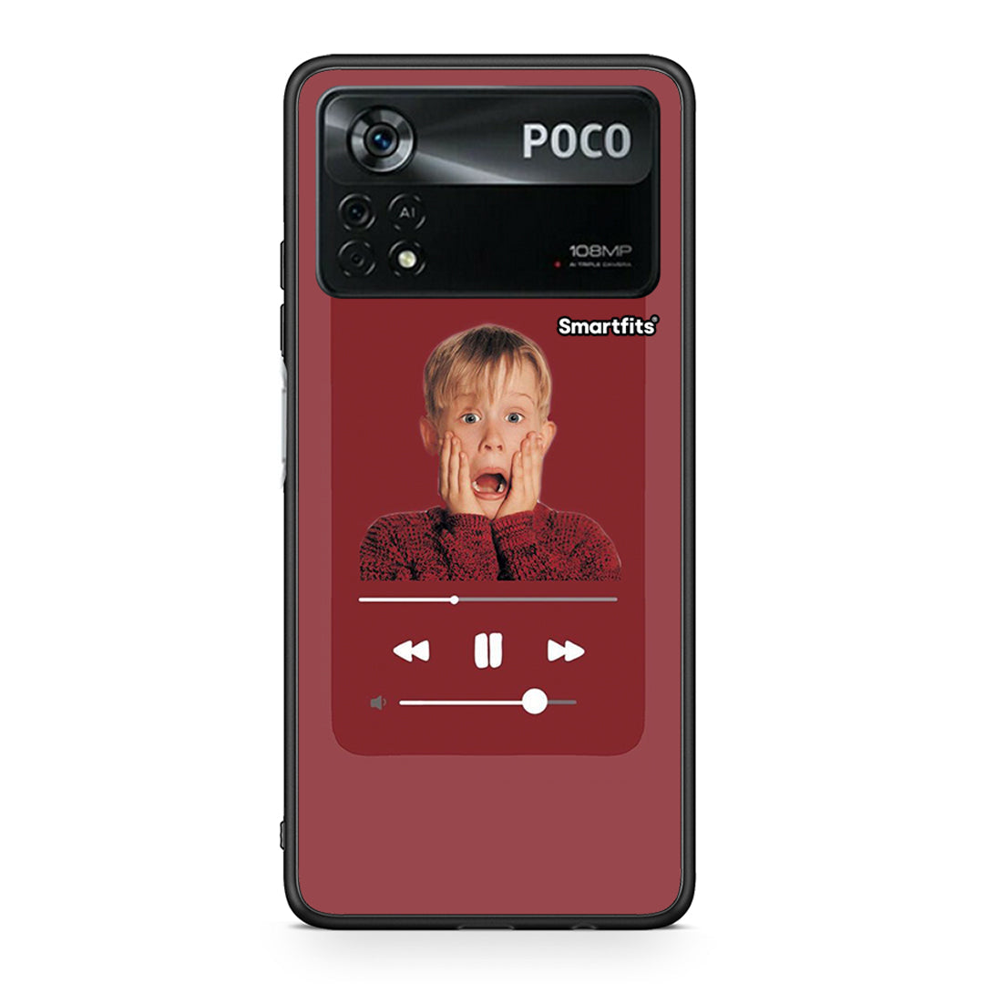 Xiaomi Poco X4 Pro 5G Xmas Alone Music θήκη από τη Smartfits με σχέδιο στο πίσω μέρος και μαύρο περίβλημα | Smartphone case with colorful back and black bezels by Smartfits
