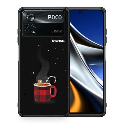 Θήκη Xiaomi Poco X4 Pro 5G Xmas Bathing από τη Smartfits με σχέδιο στο πίσω μέρος και μαύρο περίβλημα | Xiaomi Poco X4 Pro 5G Xmas Bathing case with colorful back and black bezels