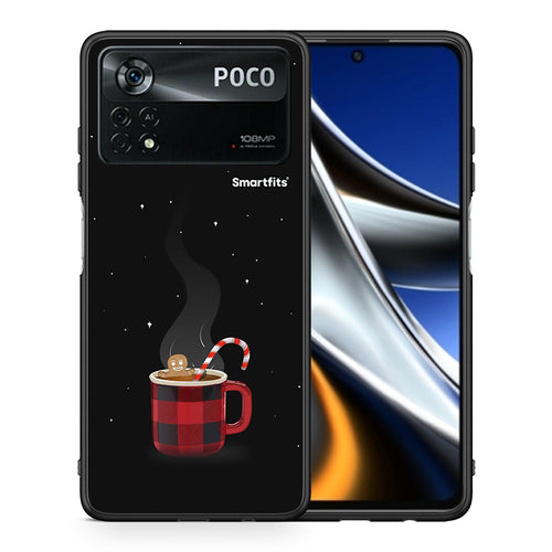 Θήκη Xiaomi Poco X4 Pro 5G Xmas Bathing από τη Smartfits με σχέδιο στο πίσω μέρος και μαύρο περίβλημα | Xiaomi Poco X4 Pro 5G Xmas Bathing case with colorful back and black bezels
