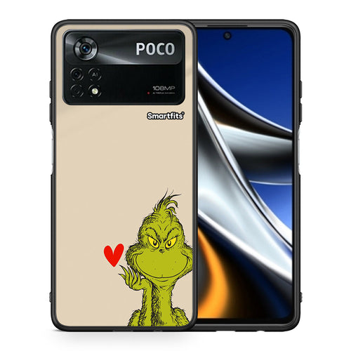 Θήκη Xiaomi Poco X4 Pro 5G Xmas Grinch από τη Smartfits με σχέδιο στο πίσω μέρος και μαύρο περίβλημα | Xiaomi Poco X4 Pro 5G Xmas Grinch case with colorful back and black bezels