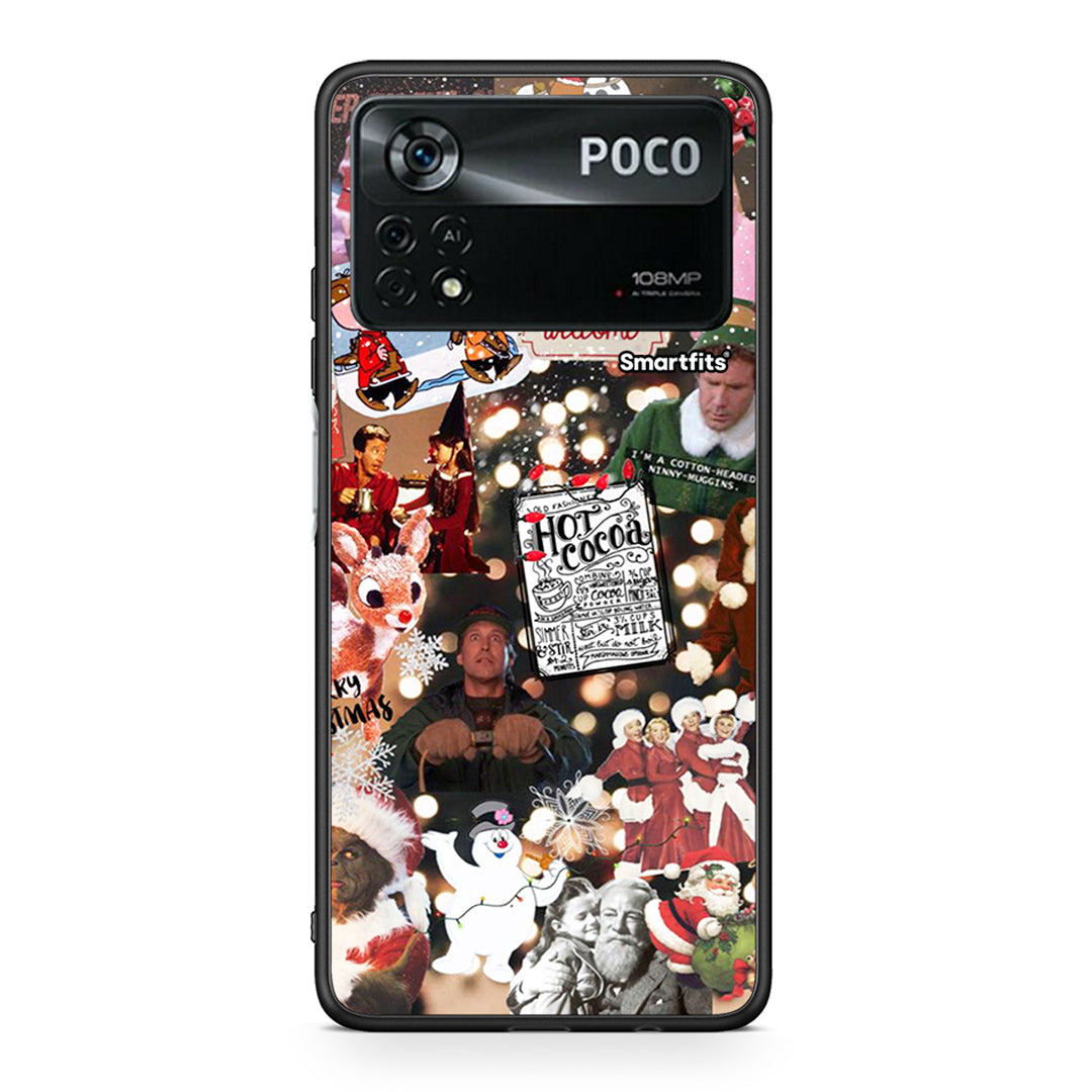 Xiaomi Poco X4 Pro 5G Xmas Movies θήκη από τη Smartfits με σχέδιο στο πίσω μέρος και μαύρο περίβλημα | Smartphone case with colorful back and black bezels by Smartfits
