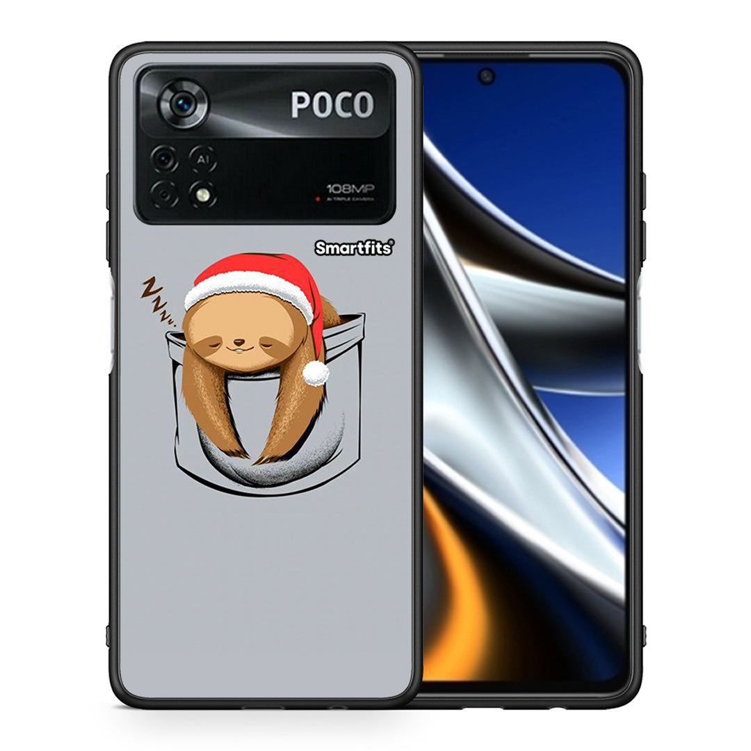 Θήκη Xiaomi Poco X4 Pro 5G Xmas Zzzz από τη Smartfits με σχέδιο στο πίσω μέρος και μαύρο περίβλημα | Xiaomi Poco X4 Pro 5G Xmas Zzzz case with colorful back and black bezels