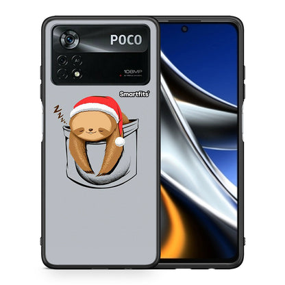 Θήκη Xiaomi Poco X4 Pro 5G Xmas Zzzz από τη Smartfits με σχέδιο στο πίσω μέρος και μαύρο περίβλημα | Xiaomi Poco X4 Pro 5G Xmas Zzzz case with colorful back and black bezels