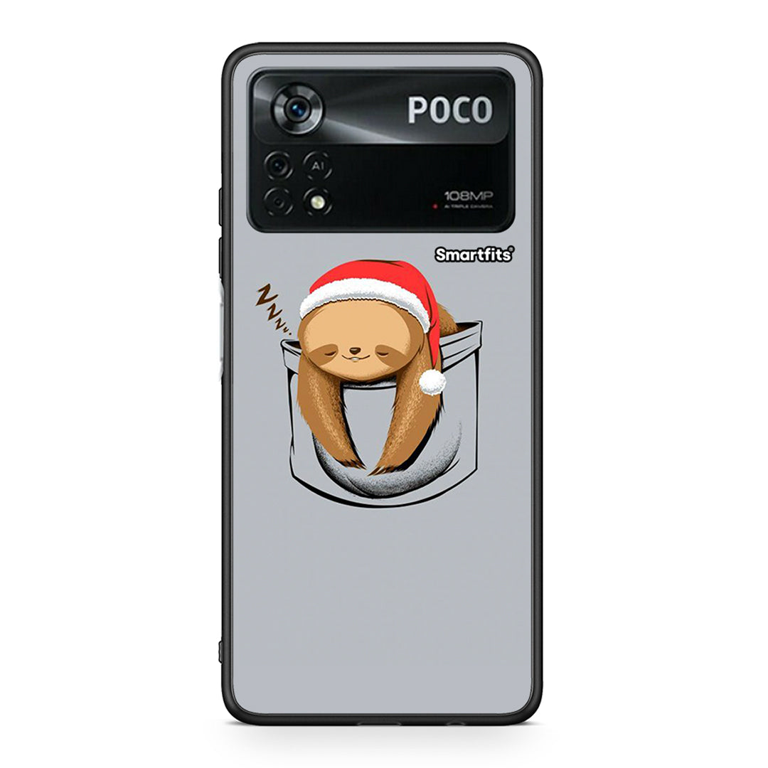 Xiaomi Poco X4 Pro 5G Xmas Zzzz θήκη από τη Smartfits με σχέδιο στο πίσω μέρος και μαύρο περίβλημα | Smartphone case with colorful back and black bezels by Smartfits