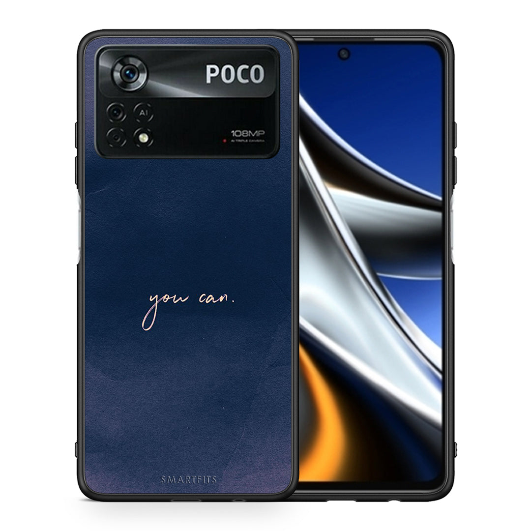 Θήκη Xiaomi Poco X4 Pro 5G You Can από τη Smartfits με σχέδιο στο πίσω μέρος και μαύρο περίβλημα | Xiaomi Poco X4 Pro 5G You Can case with colorful back and black bezels