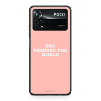 Thumbnail for Xiaomi Poco X4 Pro 5G You Deserve The World Θήκη Αγίου Βαλεντίνου από τη Smartfits με σχέδιο στο πίσω μέρος και μαύρο περίβλημα | Smartphone case with colorful back and black bezels by Smartfits