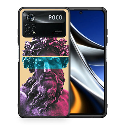 Θήκη Αγίου Βαλεντίνου Xiaomi Poco X4 Pro 5G Zeus Art από τη Smartfits με σχέδιο στο πίσω μέρος και μαύρο περίβλημα | Xiaomi Poco X4 Pro 5G Zeus Art case with colorful back and black bezels