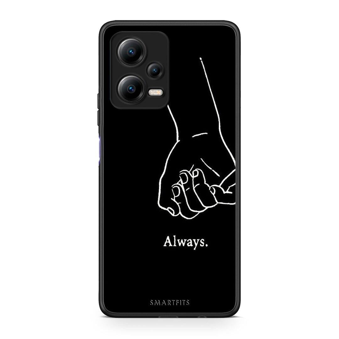 Θήκη Xiaomi Poco X5 5G Dual Always & Forever 1 από τη Smartfits με σχέδιο στο πίσω μέρος και μαύρο περίβλημα | Xiaomi Poco X5 5G Dual Always & Forever 1 Case with Colorful Back and Black Bezels