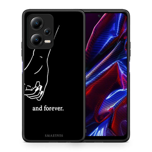 Θήκη Xiaomi Poco X5 5G Dual Always & Forever 2 από τη Smartfits με σχέδιο στο πίσω μέρος και μαύρο περίβλημα | Xiaomi Poco X5 5G Dual Always & Forever 2 Case with Colorful Back and Black Bezels