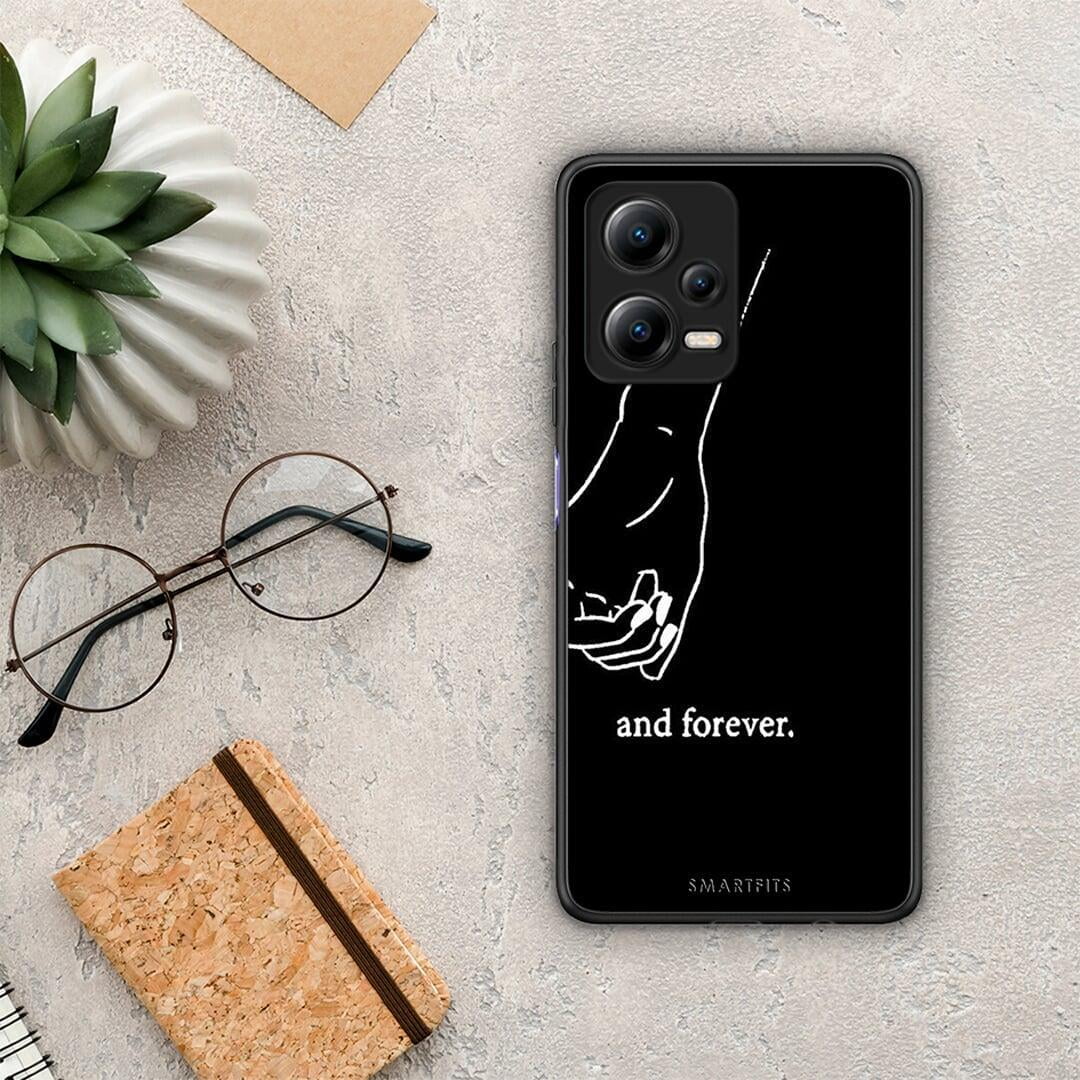 Θήκη Xiaomi Poco X5 5G Dual Always & Forever 2 από τη Smartfits με σχέδιο στο πίσω μέρος και μαύρο περίβλημα | Xiaomi Poco X5 5G Dual Always & Forever 2 Case with Colorful Back and Black Bezels