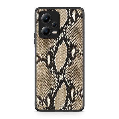 Θήκη Xiaomi Poco X5 5G Dual Animal Fashion Snake από τη Smartfits με σχέδιο στο πίσω μέρος και μαύρο περίβλημα | Xiaomi Poco X5 5G Dual Animal Fashion Snake Case with Colorful Back and Black Bezels